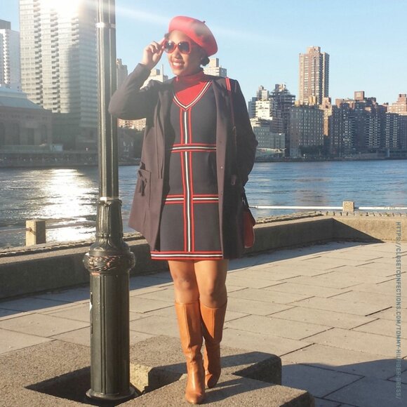 Tommy Hilfiger Preppy Window Pane Sweater Dress - Picture 12 of 12